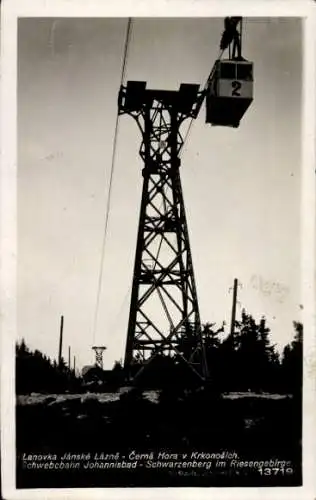 Ak Janské Lázně Johannisbad Region Königgrätz, Schwarzenberg, Riesengebirge, Seilbahn