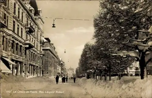 Ak La Chaux de Fonds Kanton Neuenburg, Leopold Robert Straße