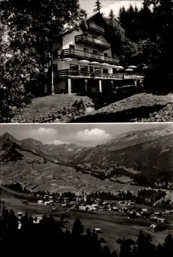 Ak Riezlern Mittelberg im Kleinwalsertal Vorarlberg, Gästehaus Cafe Fuchshofer, Gesamtansicht