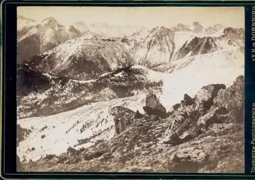 Kabinett Foto Tirol, Gebirgslandschaft, Partie auf dem Schönjöchl