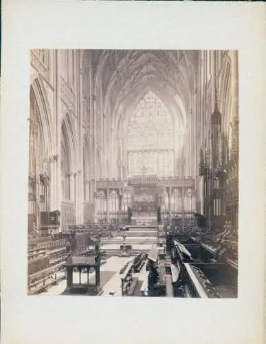 Kabinett Foto York Yorkshire England, Minster, interior, 1894