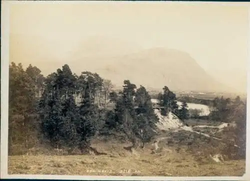 Kabinett Foto Schottland, Blick zum Ben Nevis, 1894