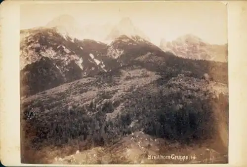 Kabinett Foto Salzburg, Breithorn Gruppe, Steinernes Meer, 1895