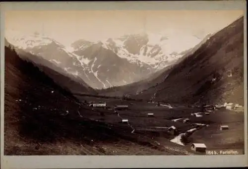 Kabinett Foto Ferleiten Fusch an der Großglocknerstraße in Salzburg, Landschaft, Gebirge, 1895