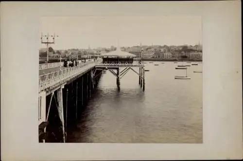 Kabinett Foto Ryde Isle of Wight England, The Pier, 1896