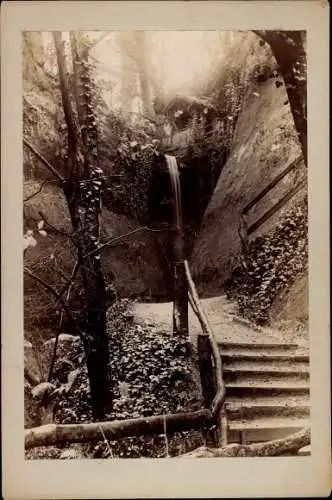 Kabinett Foto Shanklin Isle of Wight England, The Chine End, 1896