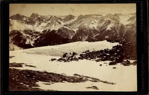 Kabinett Foto Tiro, Gebirgslandschaft, 1885