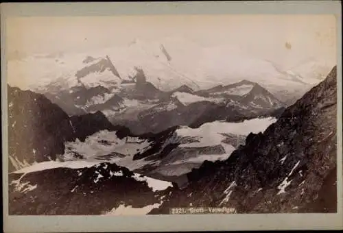 Kabinett Foto Gebirgslandschaft mit Groß Venediger, 1895