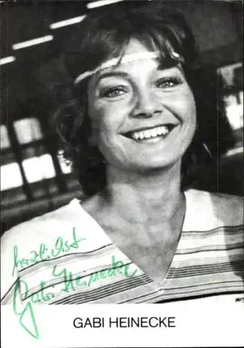 Ak Schauspielerin Gabi Heinecke, Portrait, Autogramm