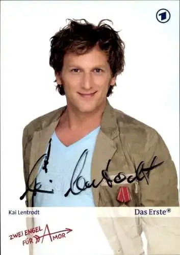 Ak Schauspieler Kai Lentrodt, Portrait, Zwei Engel für Amor, Autogramm