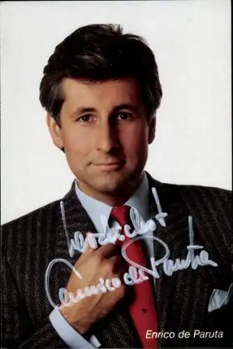Ak Schauspieler Enrico de Paruta, Portrait, Autogramm
