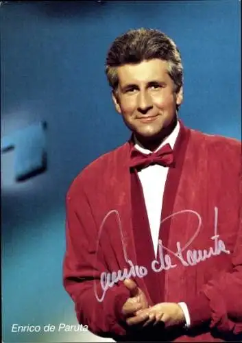 Ak Schauspieler Enrico de Paruta, Portrait, Autogramm