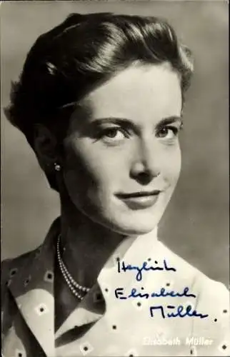 Ak Schauspielerin Elisabeth Müller, Portrait, Autogramm, Film Moselfahrt aus Liebeskummer