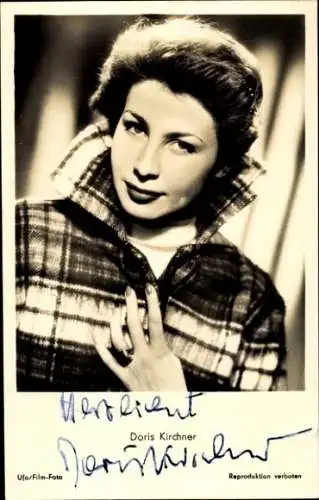 Ak Schauspielerin Doris Kirchner, Portrait, Film Der treue Husar, Autogramm