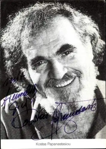 Ak Schauspieler Kostas Papanastasiou, Portrait, Autogramm