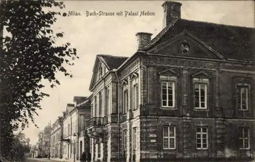 Ak Jelgava Mitau Lettland, Bachstraße, Palais Medem