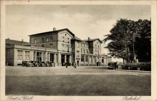 Ak Soest in Nordrhein Westfalen, Bahnhof