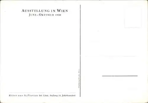 Ak Wien, Altdeutsche Kunst im Donauland, Ausstellung 1939, Ritter aus St. Florian