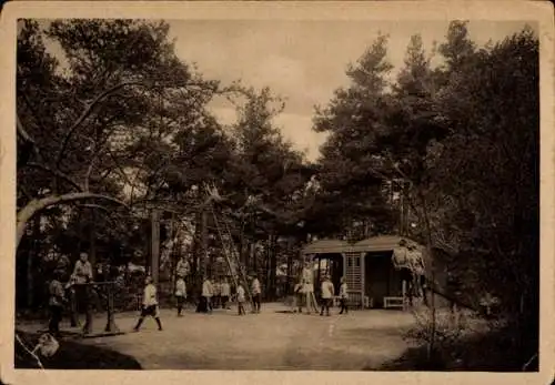 Ak Neuhof Ostseebad Heringsdorf auf Usedom, Siemens Eleonorenheim, Turnplatz