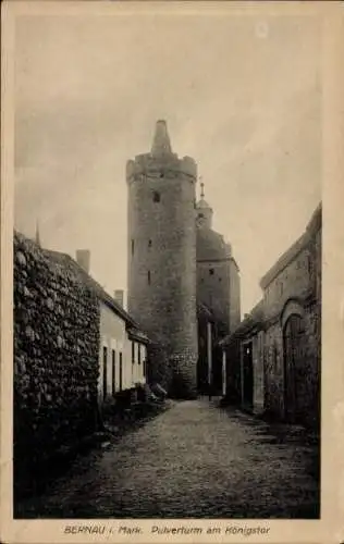 Ak Bernau in der Mark, Pulverturm am Königstor