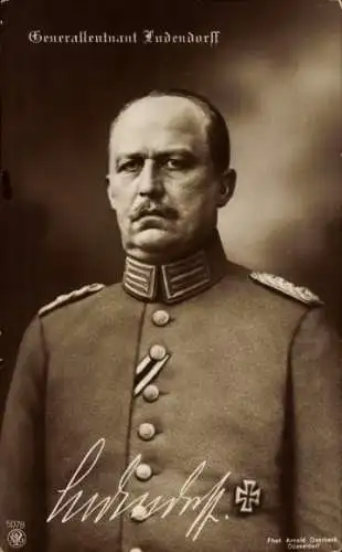 Ak Generalfeldmarschall Erich Friedrich Wilhelm Ludendorff, Portrait, Eisernes Kreuz