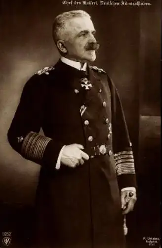 Ak Admiral Hugo von Pohl, Chef des Kaiserlich Deutschen Admiralstabes, Kaiserliche Marine