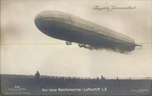 Ak Berlin Treptow Johannisthal, Reichsmarine-Luftschiff L II, Zeppelin LZ 18, Sanke 206