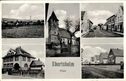 Ak Ebertsheim in der Pfalz, Kirche, Häuser