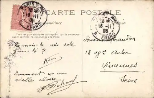 Foto Ak Französischer Soldat in Uniform, Porträt