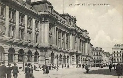 Ak Bruxelles Brüssel, Hotel des Postes