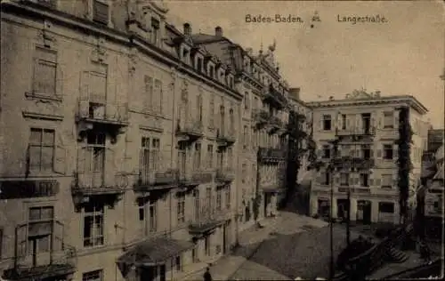 Ak Baden Baden am Schwarzwald, Langestraße