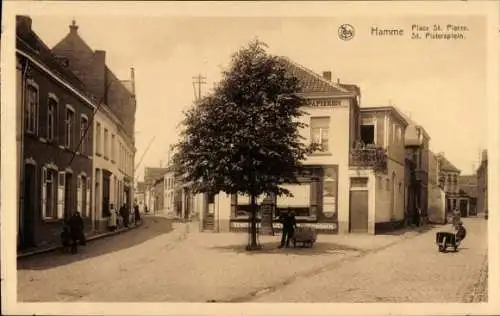 Ak Hamme Ostflandern, St. Pietersplein