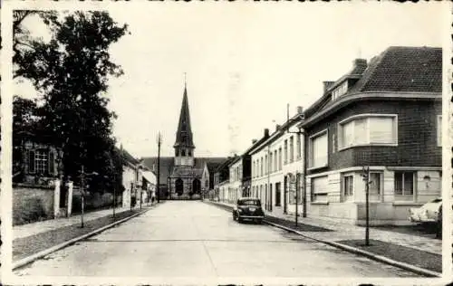 Ak Beveren Waas Ostflandern, Kasteeldreef, Kirche