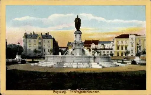 Ak Augsburg in Schwaben, Prinzregentenbrunnen