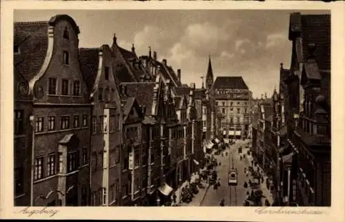 Ak Augsburg in Schwaben, Carolinenstraße, Riedlingerhaus, Dom