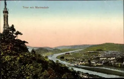 Ak Trier an der Mosel, Mariensäule, Panorama