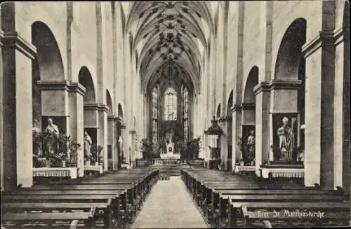 Ak Trier an der Mosel, St. Matthiaskirche, Innenansicht