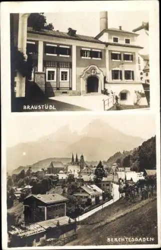 Foto Ak Berchtesgaden in Oberbayern, Panorama, Watzmann, Braustübl