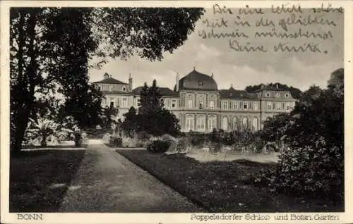 Ak Poppelsdorf Bonn am Rhein, Schloss, Botanischer Garten