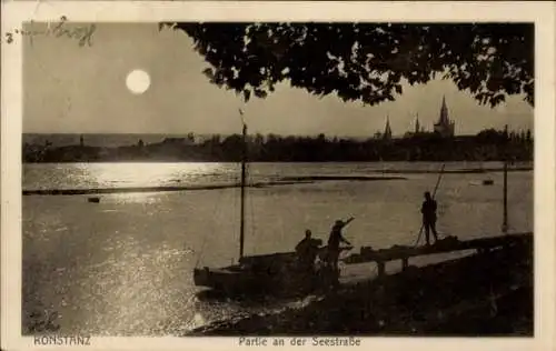 Ak Konstanz am Bodensee, Seestraße, Fischer