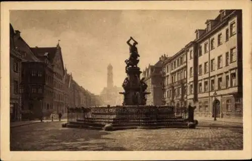 Ak Augsburg in Schwaben, Herkulesbrunnen