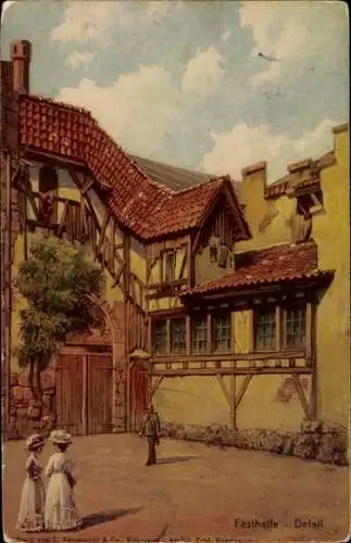 Ak Hamburg Mitte Altstadt, 16. Deutsches Bundesschießen 1909, Festhalle - Detail