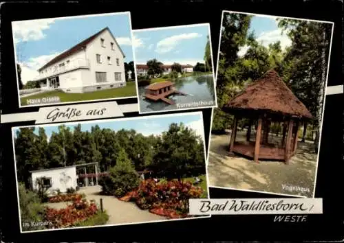 Ak Bad Waldliesborn Lippstadt in Westfalen, Haus Gisela, Kurmittelhaus, Vogelhaus, Kurpark