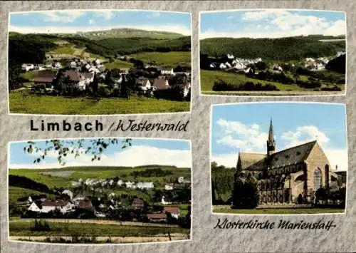 Ak Limbach im Westerwald, Panorama, Klosterkirche Marienstatt