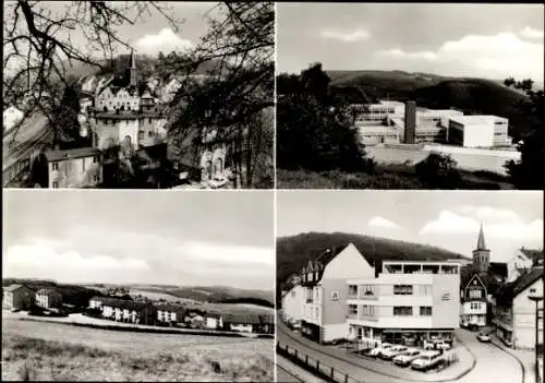 Ak Schalksmühle im Sauerland, Teilansicht, Gesamtansicht, Sparkasse, Turm