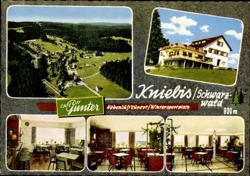 Ak Kniebis Freudenstadt im Schwarzwald, Panorama, Cafe Günter, Innenansichten