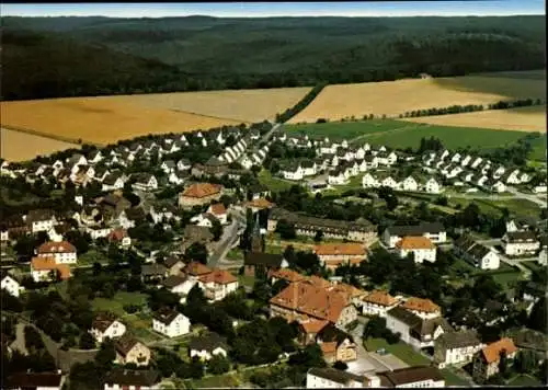 Ak Fürstenberg an der Weser, Gesamtansicht, Fliegeraufnahme