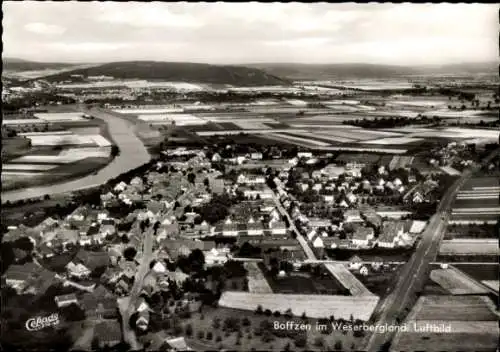 Ak Boffzen an der Weser, Luftbild