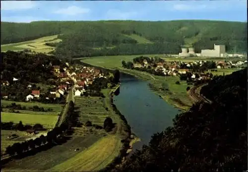 Ak Herstelle Beverungen an der Weser, Würgassen, Totalansicht, Kraftwerk