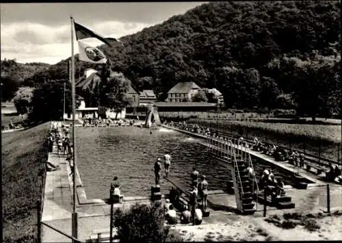 Ak Bodenwerder an der Weser, Jod-Sol-Freibad